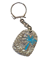 מחזיק מפתחות ממתכת חן חולון, ישראל שנות ה- 60, אריזה מקורית וינטאג', חתום עם מדבקת מס קניה