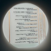 מעמד פרספקס עגול עם 6 ברכות לראש השנה