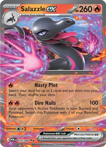 קלף פוקימון בודד single - MEGA SALAZZLE EX – PERFECT ORDER – 016/088