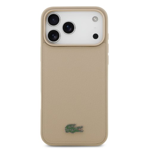 כיסוי סיליקון LACOSTE מקורי לאייפון  IPHONE 17 PRO MAX– בז'