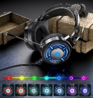 אוזניות עם מיקרופון ותאורה USB + 2x3.5mm - דגם H120 מבית חברת HP