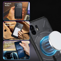 כיסוי מט שחור עם תמיכה ב- Magsafe ל- Nothing Phone 3A Lite
