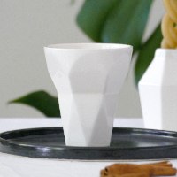 כוס קידוש מקרמיקה לבנה עבודת יד