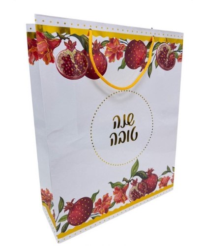שקית נייר 30/23/10 - שנה טובה רימונים