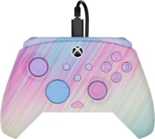 בקר משחק חוטי Turtle Beach Rematch Advanced Wired Cotton Candy – מבט חזיתי על הבקר הצבעוני עם
