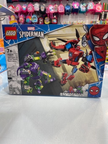 Lego spiderman, green goblin