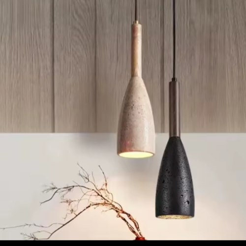 מנורת תליייה נברשת בחיפוי אבן טבעית LampStone