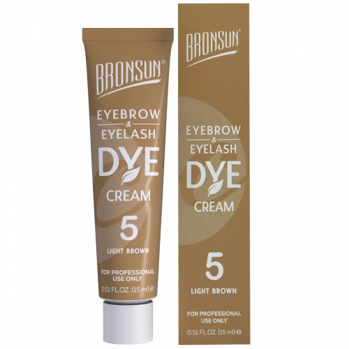 צבע לגבות ולריסים Bronsun cream light brown