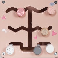 קוביית פעילות ורודה מעץ