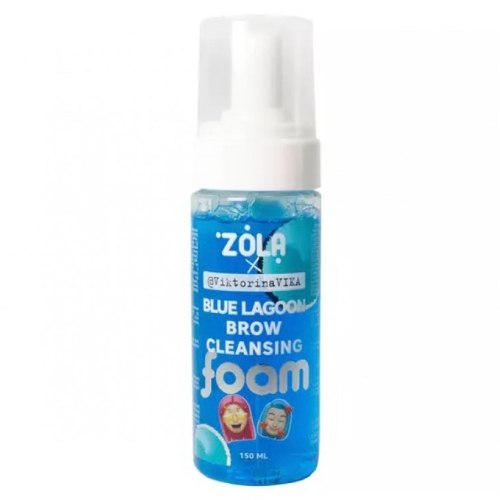 קצף לניקוי גבות וריסים כחול- ZOLA BUBBLEGUMBLUE  BROW CLEANSING