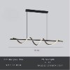מנורה בעיצוב גל ארוך 100 ס״מ- שחור - נברשת תקרה דקורטיבית בעיצוב גלים – אור יוקרתי לבית מודרני