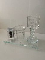 סט הבדלה קריסטל מהודר מלבני