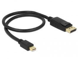 כבל מסך Delock Mini DisplayPort 1.2 to DisplayPort 1.2 Cable 4K 60 Hz 0.5 m