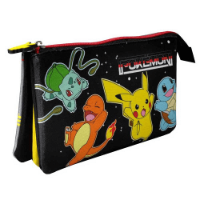 CYP Pokemon Pencil Case קלמר בית ספר 3 תאים בעיצוב דמויות פוקימון