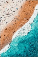 זוג תמונות קנבס הדפס צילום חוף הים מלמעלה "Sea From The Sky" | תמונות לבית