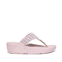 Fit Flop Lulu Toe Post Art Denim Soft Lilac כפכפי פיט פלופ ורוד