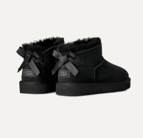 מגפון פפיון UGG 1185491 שחור Ultra Mini Bailey Bow