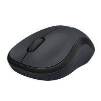 עכבר אלחוטי צבע אפור Logitech M220 Silent Retail – אפור עם גלגלת נראה בזווית על רקע לבן