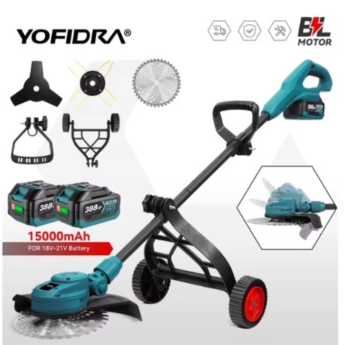 חרמש משולב מכסחת דשא עוצמתי נטען ואלחוטי YOFIDRA 6000W