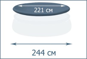 כיסוי לבריכה עגולה עם שפה מתנפחת (בקוטר 244) 28020 מבית INTEX