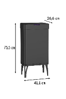 פח אלקטרוני משוכלל 70 ליטר צבע שחור