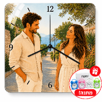 שעון קיר מרובע - קריקטורה