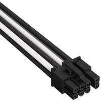 Corsair Premium Sleeved PCIe Type 5 Gen 5 White/Black Cable