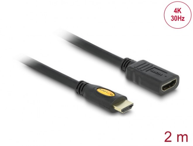 כבל מאריך Delock Extension Cable High Speed HDMI with Ethernet 2 m