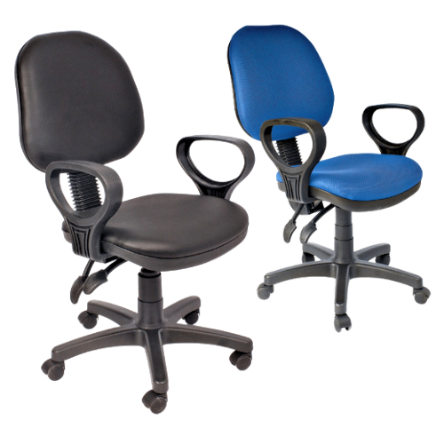 כיסא סטודנטים מנגנון כפול ארגונומי דגם אקזיט בצבע כחול/שחור