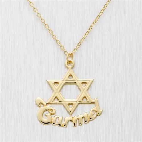 שרשרת שם בעיצוב אישי גולדפילד 18 קראט איכותית במגוון שפות