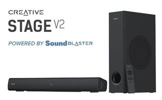 רמקולים CREATIVE STAGE V2 2.1 SOUNDBAR+SUBWOOFER BT 5.0 160W ARC