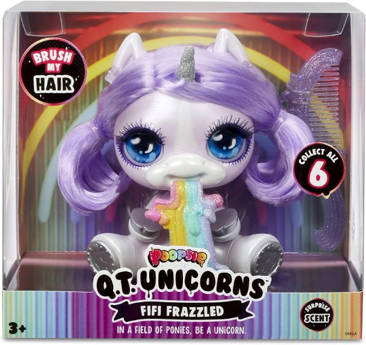 פופסי חד קרן סגולה Q.T Fifi Frazzled עם מסרק
