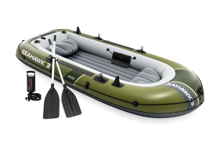 עותק של סט סירה מתנפחת SeaHawk ל-3 אנשים כולל משוטים ומשאבה ‎295×137×43‎ ס״מ | INTEX | מק״ט ‎66333‎ | קפיץ ק
