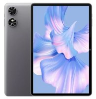 טאבלט בגודל ''Oukitel OT6 4GB + 64GB 10.1 – WiFi טאבלט אפור עם שתי מצלמות אחוריות וטפט אבסטרקטי כחול-ורוד על המסך