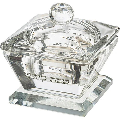 מלחיית קריסטל עם מכסה שקוף