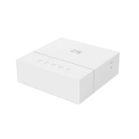 נתב Zte Zxhn F6005 Gpon Ont – Wi-Fi פריט בודד לבן מלבני עם לוגו ZTE ונוריות חיווי נראות