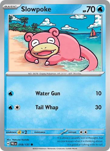 קלף בודד single פוקימון - slowpoke - Prismatic Evolutions - 018/131
