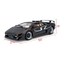 מאיסטו - דגם למבורגיני דיאבלו שחורה  - 1:18 Maisto LAMBORGHINI DIABLO SV BLACK