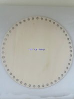 תחתיות עם חורים לסריגת סלסלות בסיס גדול בקוטר 25 או 30 סמ, תחתית לסריגת סלסלה בחוטי טריקו ,