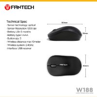 עכבר אלחוטי FANTECH W188 Wireless Mouse