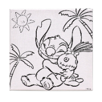 תמונת קנבס עם צבעים ומכחול סטיץ - Stitch 659025