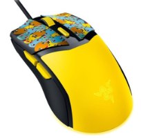 עכבר גיימינג חוטי Razer Cobra Pokémon Kanto Starters Edition – מבט עליון-צידי על העכבר הצהוב עם