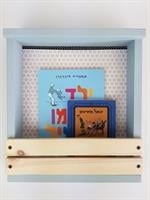 מדף חדר ילדים - ריבועון לספרים דגם עיגולים