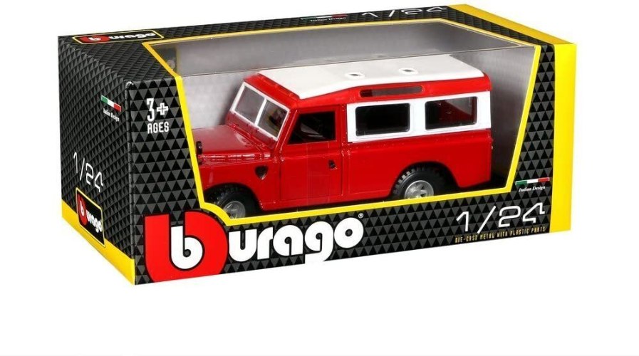 מכונית בוראגו לנד רובר סדרה II (2) אדום Bburago Land Rover Series II (2) 1/24