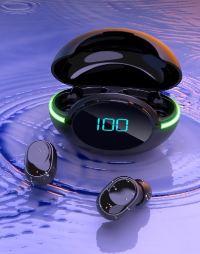 אוזניות TWS LED אלחוטיות עמידות במים