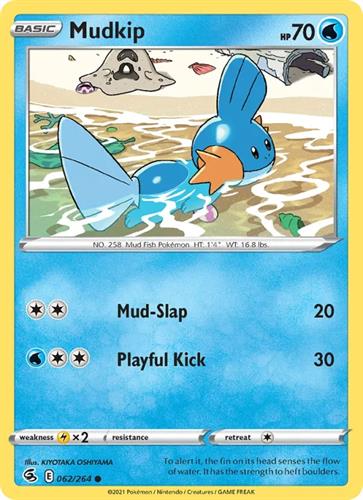 קלף בודד single פוקימון - mudkip - Fusion Strike - 062/264