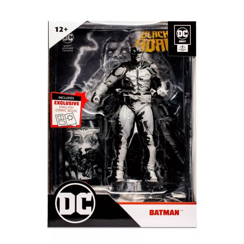 דמות אקשן בלאק אדם עם באטמן 18 ס"מ DC direct Batman Line Art Variant Figure w/Comic