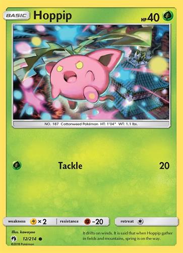 קלף בודד single פוקימון - hoppip - Lost Thunder - 12/214