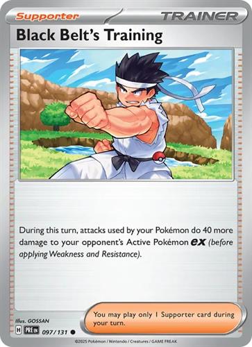 קלף בודד single פוקימון - black belt's training - Prismatic Evolutions - 097/131