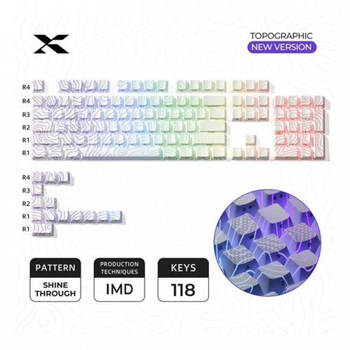 סט מקשים XVX IMD Topographic לבן